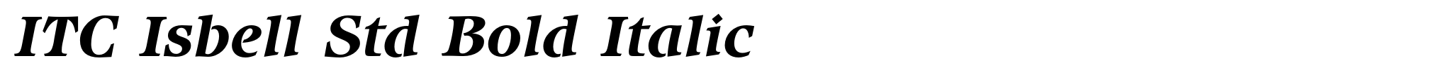 ITC Isbell Std Bold Italic image